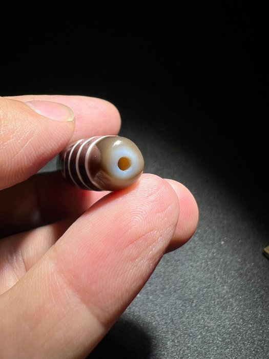 天珠二改天珠寶蓋三眼天珠三眼天珠款尺寸47.8×12 料子不錯，就是帶點