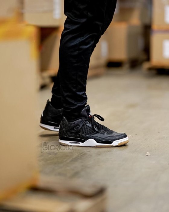 jordan 4 laser on feet