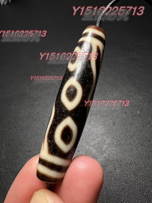 臺灣上肯超頂鳳六眼天珠尺寸14*13.5*61mm (全品) 材質瑪瑙藏品老