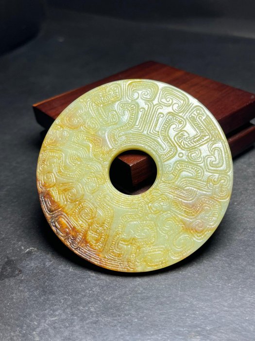 中国美術　玉璧　和田玉 舊藏和田玉玉璧直徑73mm 厚5mm 重56克【玖先生】 | Yahoo拍賣