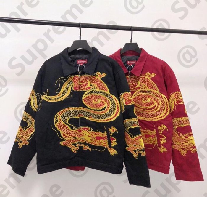 Supreme 18fw Dragon Work Jacket 龍袍刺繡夾克| Yahoo拍賣