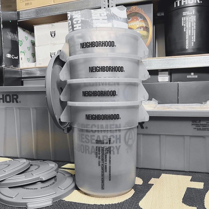 希望商店】NEIGHBORHOOD SRL THOR P-ROUND CONTAINER 22SS 水桶收納桶