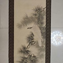松鷹圖-神泉-絹本名家作品。 德岡神泉（1896-1972），生于京都市。本名