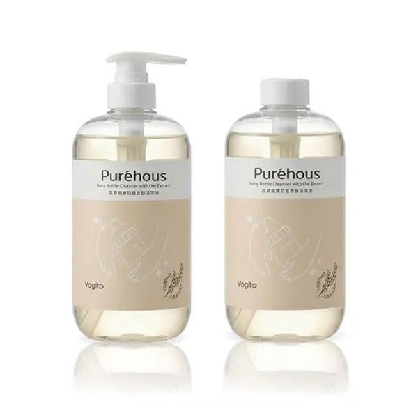 Puréhous 燕麥親膚奶瓶清潔液｜800ml ｜1罐1補【佳兒園婦幼生活館】