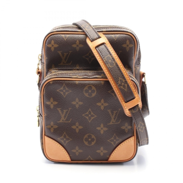 LOUIS VUITTON LV 路易威登 棕色 原花 帆布 Amazone 肩背包 M45236 【二手名牌BRAND OFF】