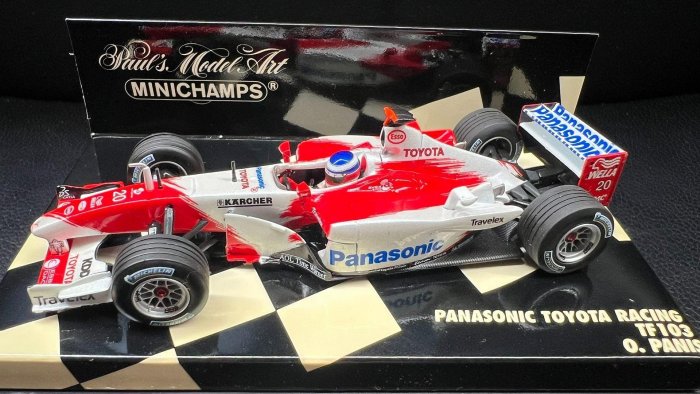 Minichamps F1車模嚴選Panasonic Toyota Racing TF103 O. Panis合金