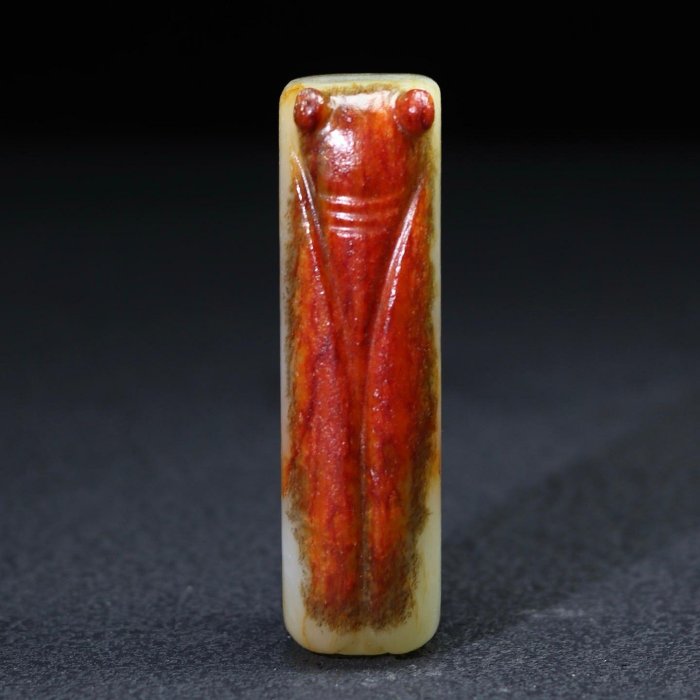 18865和田玉舊藏迴流精品玉蟬腰釦玉質剛性細膩油潤包漿醇厚沁色自然雕