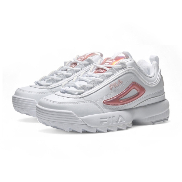 FILA 休閒鞋 DISRUPTOR 白粉 雷射 增高 老爹鞋 女 5C609Y154