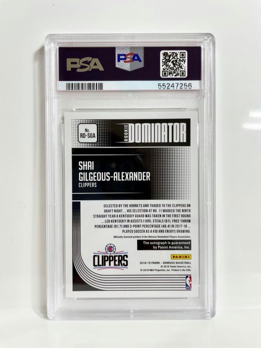 SGA 限量/99 新人卡auto 簽名卡PSA9 SHAI GILGEOUS-ALEXANDER RC