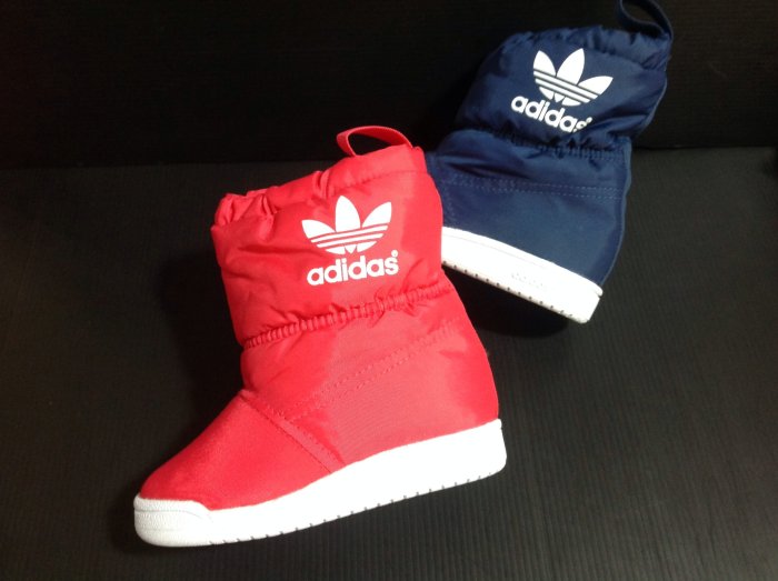 adidas 愛迪達 兒童雪靴 兒童短靴 內部毛呢材質 有防潑水設計 粉14、21cm B24742 B24744