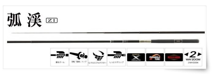 魚太郎》 SHIMANO 溪流竿八工竿弧渓弧溪H71 ZI (2WAY ZOOM SISTEM