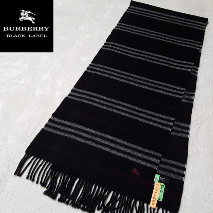 Burberry Black Label 日本黑標100% Cashmere 喀什米爾羊毛圍巾NOVA