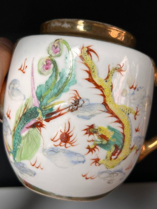 嚴選民國時期龍鳳呈祥紫砂茶壺，高14.5cm無損古玩收藏，適合文房書房