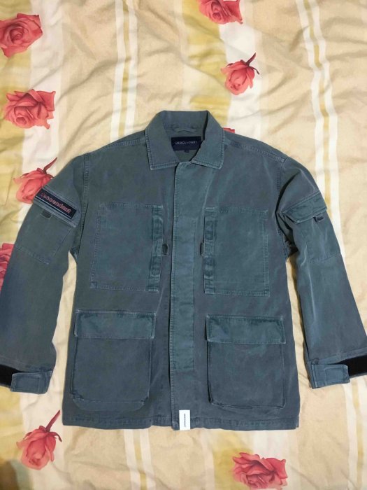 19AW DESCENDANT DWU TWILL JACKET BLUE BUDS JUNGLE 藍水洗重磅 