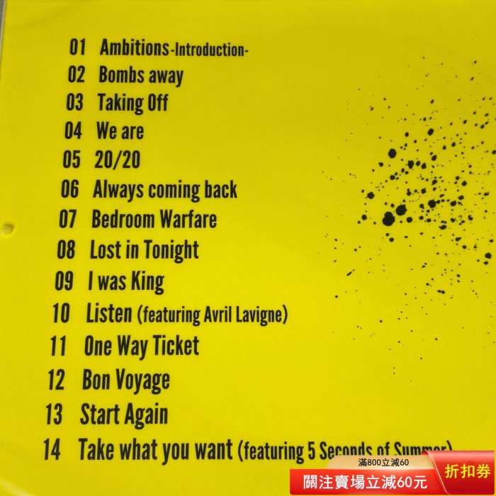 現貨ONE OK ROCK Ambitions 壯志雄心日版通常版專輯CD 發行日【二手