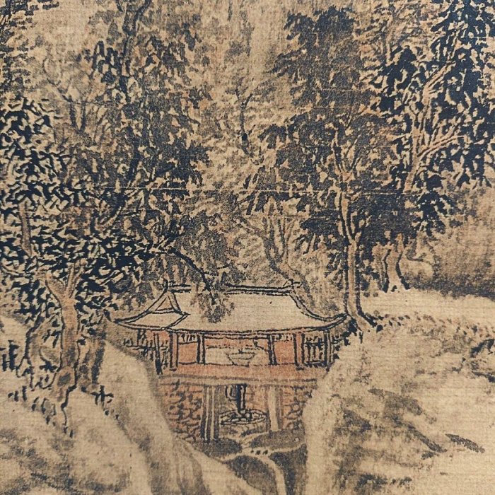 掛軸中堂畫唐寅柴門掩雪工藝印刷掛軸164x68cm | Yahoo拍賣