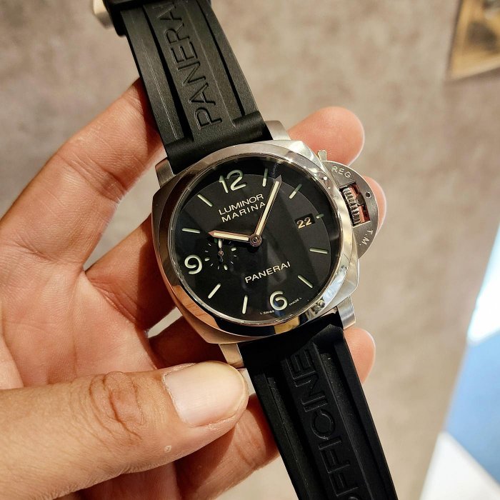 【個人藏錶】 PANERAI 沛納海 PAM312 自動上鏈機械錶 日期窗 三明治錶盤 全套 美錶 台南二手錶