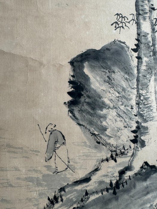 嚴選清代蘇翁老人墨寶《梧桐消夏圖》，180cm大作精心手繪，適合收藏