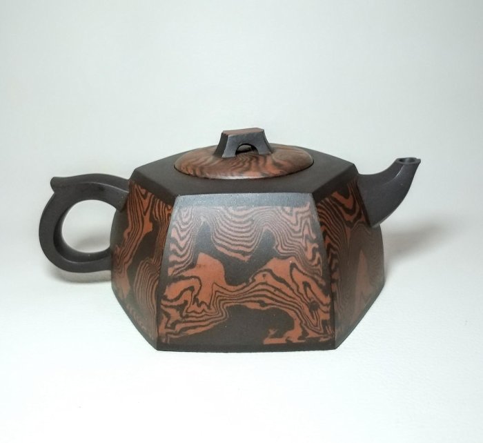 宜興老紫砂 六方壷 早期単孔壷精品 邵元亭製 宜興老紫砂 六方