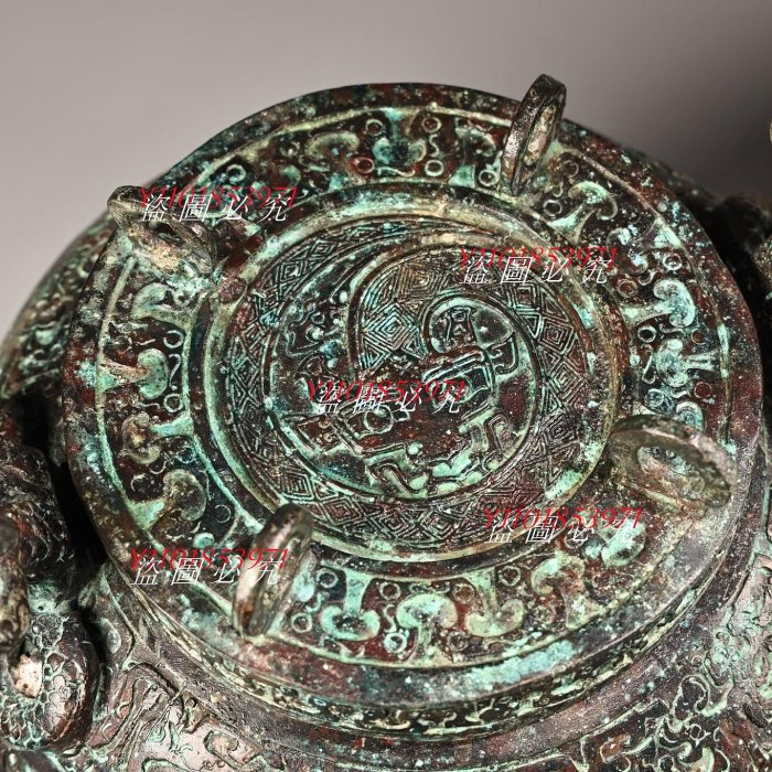 珍品舊藏收青銅器獸面紋吊熏香爐圓鼎工藝精湛器型款式重2700克高20厘米