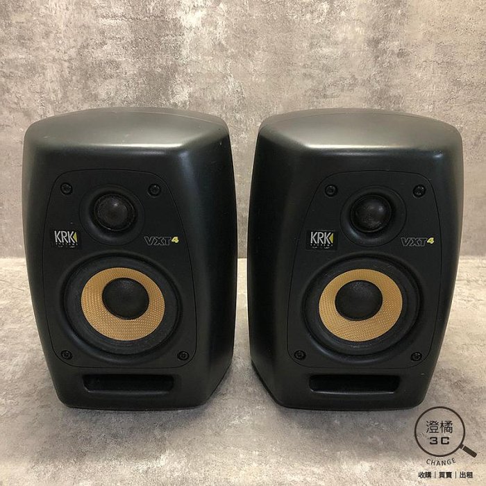 澄橘』KRK VXT 4 4吋監聽喇叭音箱錄音室音響黑《二手交換買賣》A74342
