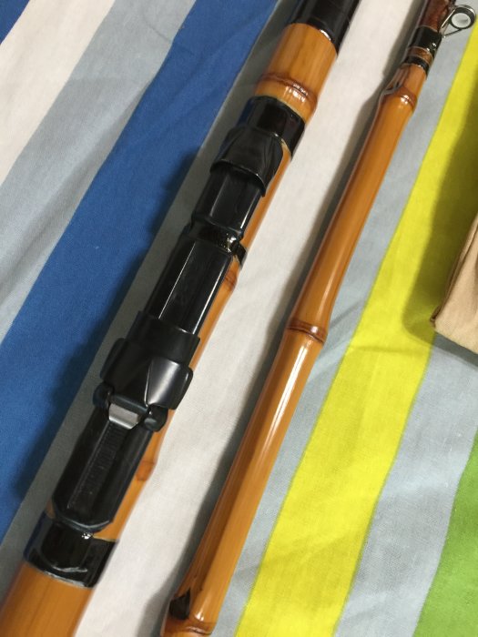 日本製頂級鯨穗調竹竿江戶和竿名師手作小物並繼船竿154cm 五尺多黑鯛竿