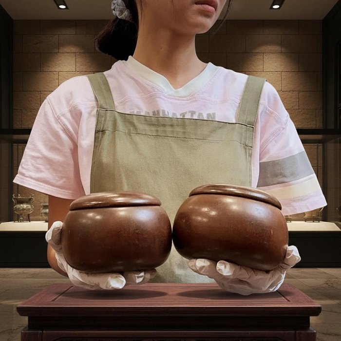 5/23結標日本碁道蛤碁石那智黑石木製對碁笥圍棋對局收藏CEE0883 --搜索