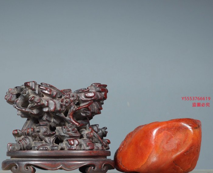 秘藏 清代 古木箱秘蔵寿山石田黄玉境地山水人物山子 唐物 古玉彫