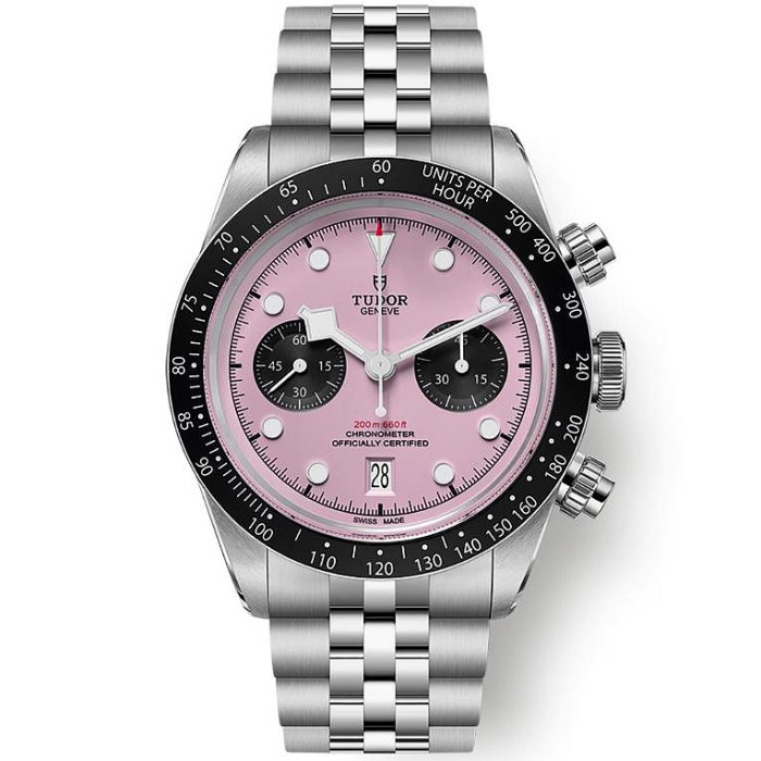 TUDOR M79360N-0019 Black Bay Chrono 41mm 帝舵 粉紅熊貓 機械錶 粉紅色計時面盤 男錶女錶