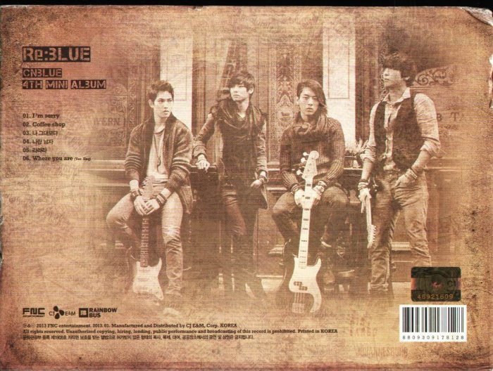 CNBLUE Re:BLUE 4種セット CNBLUE Mini Album Vol. 4 Re:BLUE Taiwan