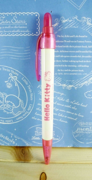 【震撼精品百貨】Hello Kitty 凱蒂貓~KITTY原子筆-桃英文字+頭