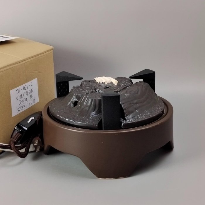 S274野々田式炭型電熱器 100V-410W 点検OK 紙箱付 炭型電熱