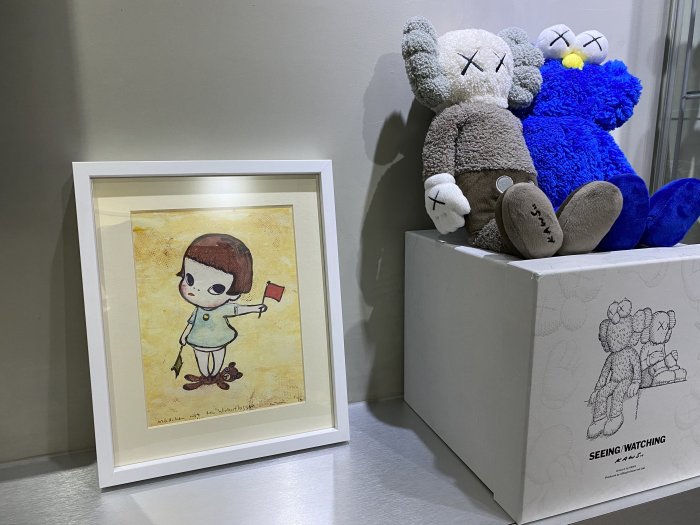 全新現貨奈良美智原版手旗信号少女勉強中狗海報版畫中村萌草間彌生KAWS