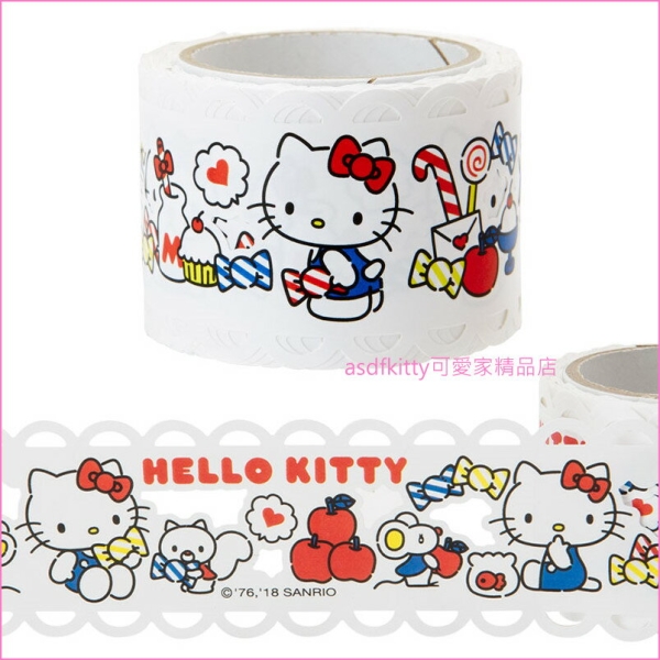 asdfkitty*KITTY蕾絲風裝飾膠帶-做美勞.卡片裝飾貼-日本製