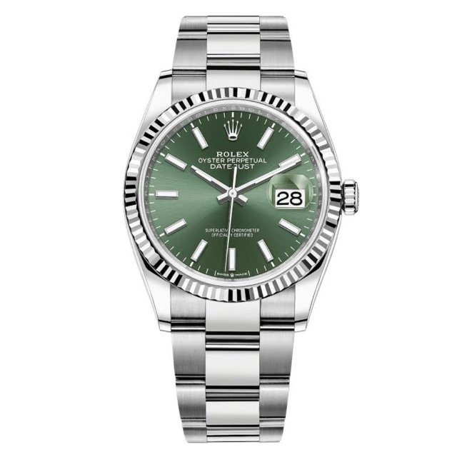 【玩錶交流】全新品 ROLEX 126234 薄荷綠色釘字面 三版帶 Datejust 36mm 2025/6月