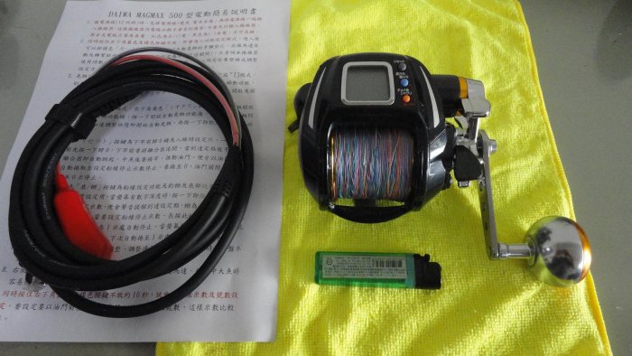 日本島內機daiwa MAGMAX 500 型電動捲線器，原廠標示最大卷上力92公斤