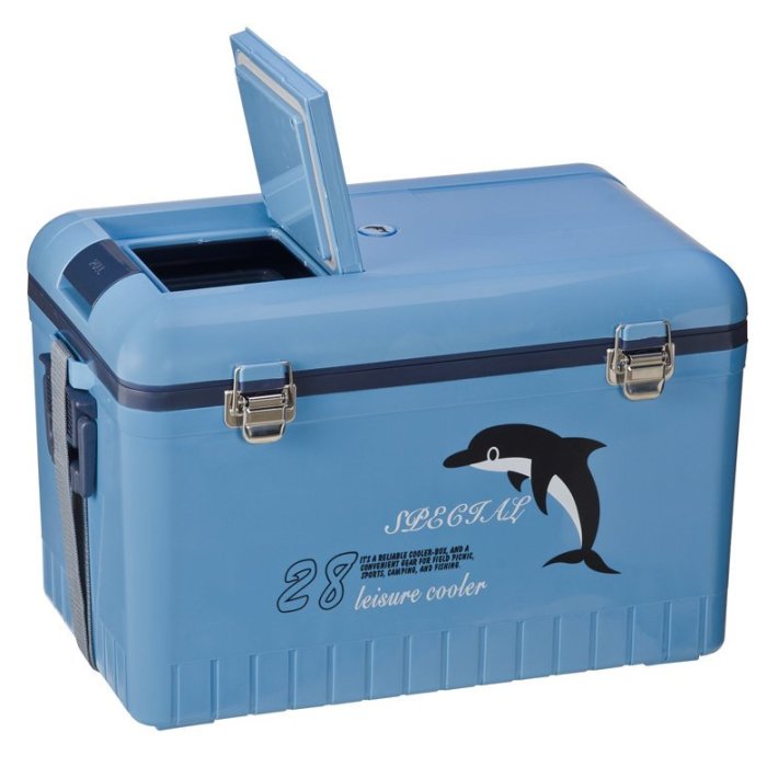 三富釣具》冰寶海豚28釣魚冰箱TH-280S 28L(25.5) 4.8kg 淺藍約520*320