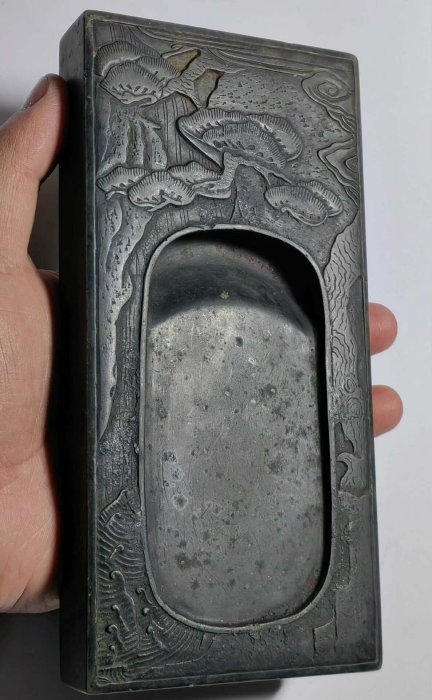 清代至民國時期朝鮮海州硯精選異域石質古硯尺寸18.2x9x2.3cm 嚴選推薦
