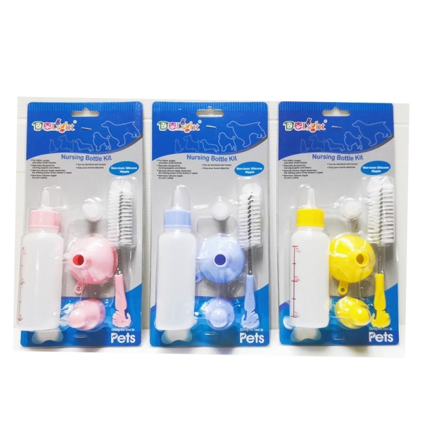 HELLO PET 犬貓美容工具｜BaeLi-寵物奶瓶組/顏色隨機 洗澡按摩梳 台灣製造 『寵喵樂旗艦店』