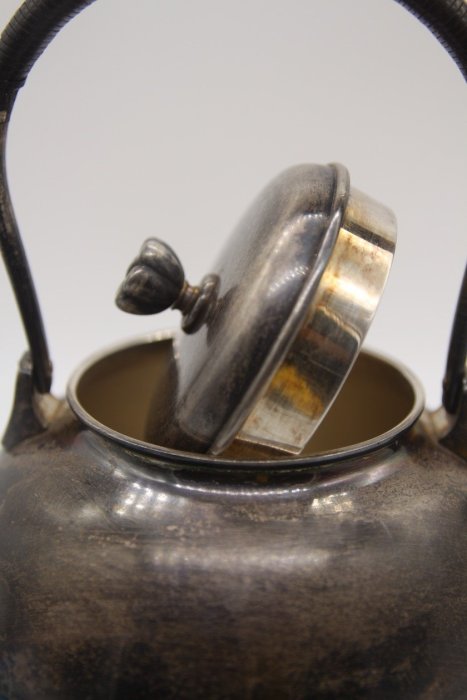 已結緣』日本老銀壺素面銀瓶0.65L 底款純銀-山線製/無箱((金賞堂尚美堂