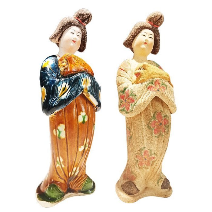 下殺唐三彩仕女高水旺胖妞陶俑唐宮夜宴中式家居擺件河南特| Yahoo拍賣