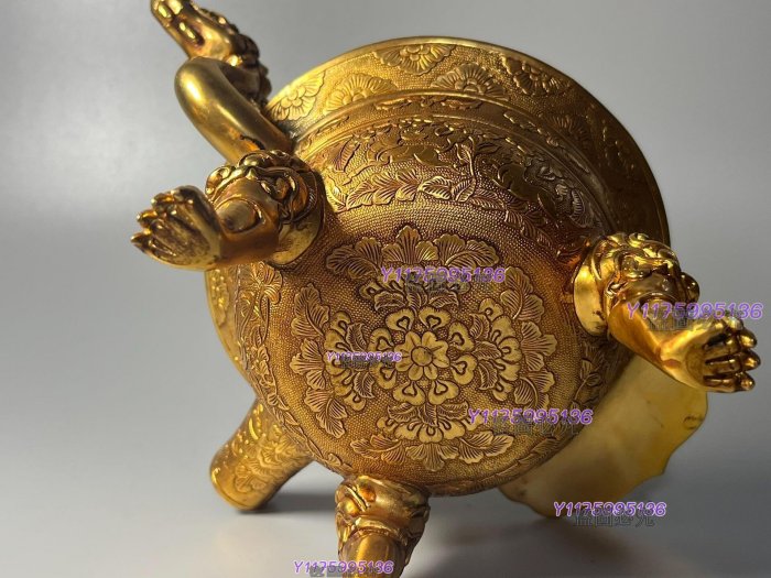古玩大唐貞觀酒器唐代酒杯三足龍首鎏金杯金器收藏雜項銅鎏金擺件收藏老