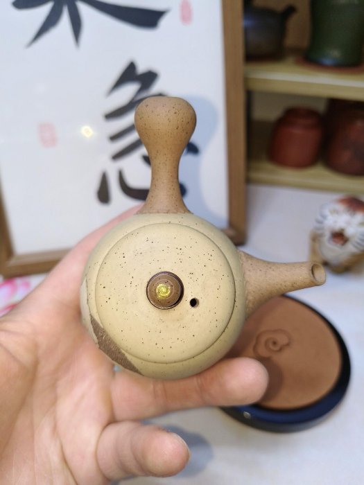 未使用 甚秋陶苑 沢田宝龍造 常滑焼 朱泥手造り 壺 日本手工常滑燒朱泥茶壺TOKONAME甚秋陶苑九宮壺寒雨扁壺伊藤成二