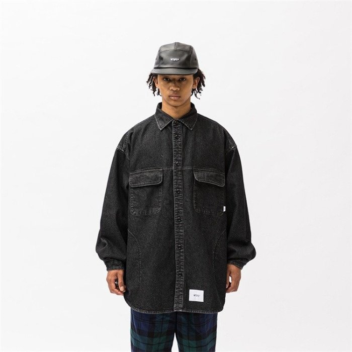 希望商店】WTAPS WCPO 01 LS COTTON DENIM 22AW 重磅水洗丹寧襯衫