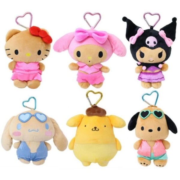 日本 Sanrio 三麗鷗 曬黑系列收納包｜拉鍊零錢包 小物收納包 包包掛飾 日本進口