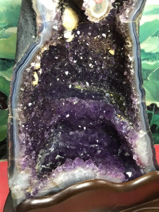 21.85kg ((異像.AAA 超紫度.晶花.方解石糖霜軟糖.共生紫水晶洞)) 藏風