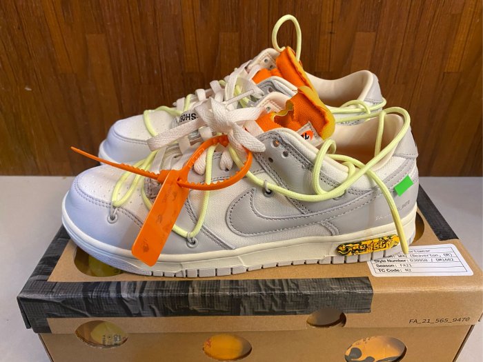 dunk off white 43