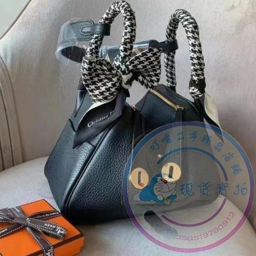 二手 99新Hermes Lindy 26 TC 金釦 89 Black 黑色