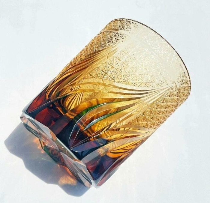 【陶瓷雜貨舖】日本kagami江戶切子水晶杯根本硝子瀲灩日式酒杯子收藏級 [火]諮詢有優惠哦！！！ 下單贈送全套包裝➕杯墊 在外表