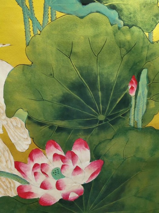 嚴選田世光款大四尺花鳥精品手繪中堂卷軸，實拍展示客廳掛畫RSF0101